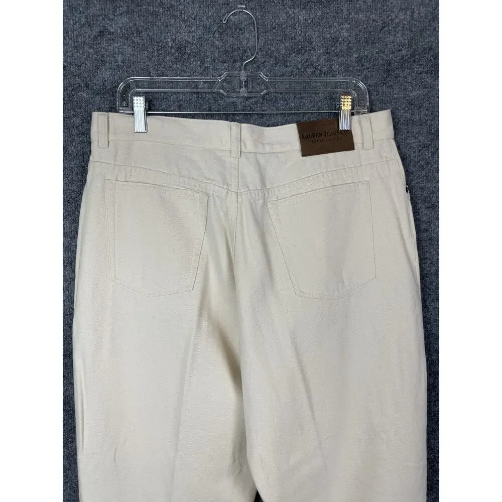 Lauren Jeans Co.‎ Women's Size 14 Cream Off Ivory Relaxed Ankle